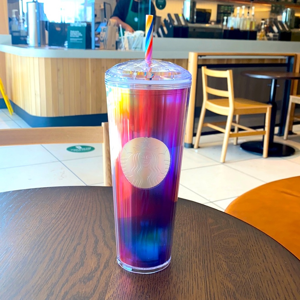 Rainbow Starbucks Cup
